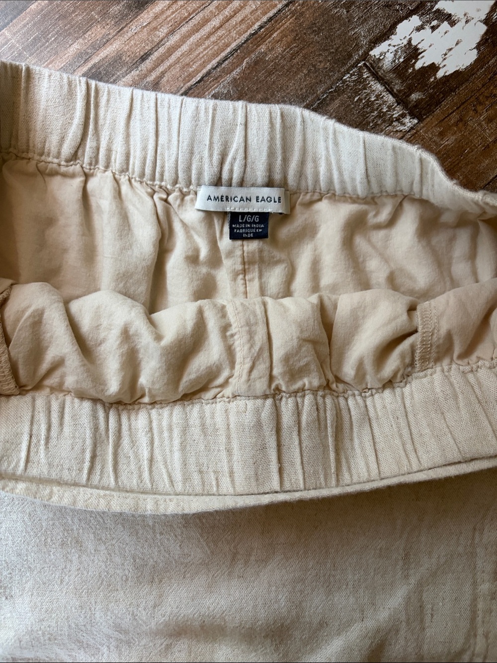 American Eagle Outfitters Cream Wrap Skort with Side Tie - Picture 3 of 8